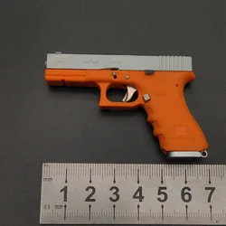 Keychain 70mm Mini Metal real Gun model toy holster Pistol Gun Shaped eject bullets Keychain