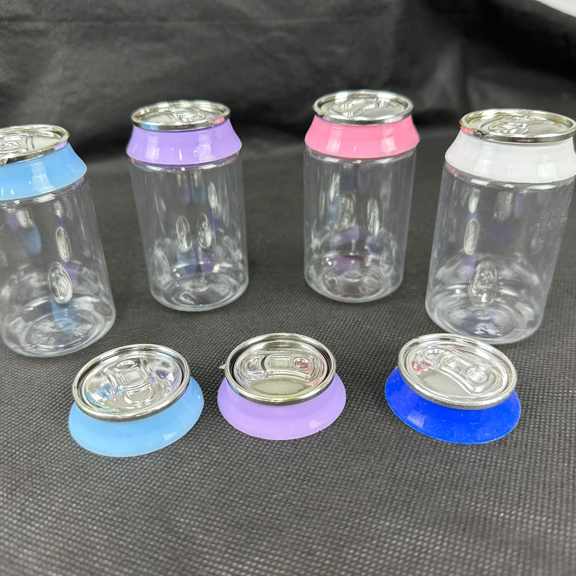 8oz 11oz 12oz 16oz PET Plastic Can Candy Cookie Gummy Flower Edible Powder Packaging Child Proof Transparent Jar 1g 3.5g 8th