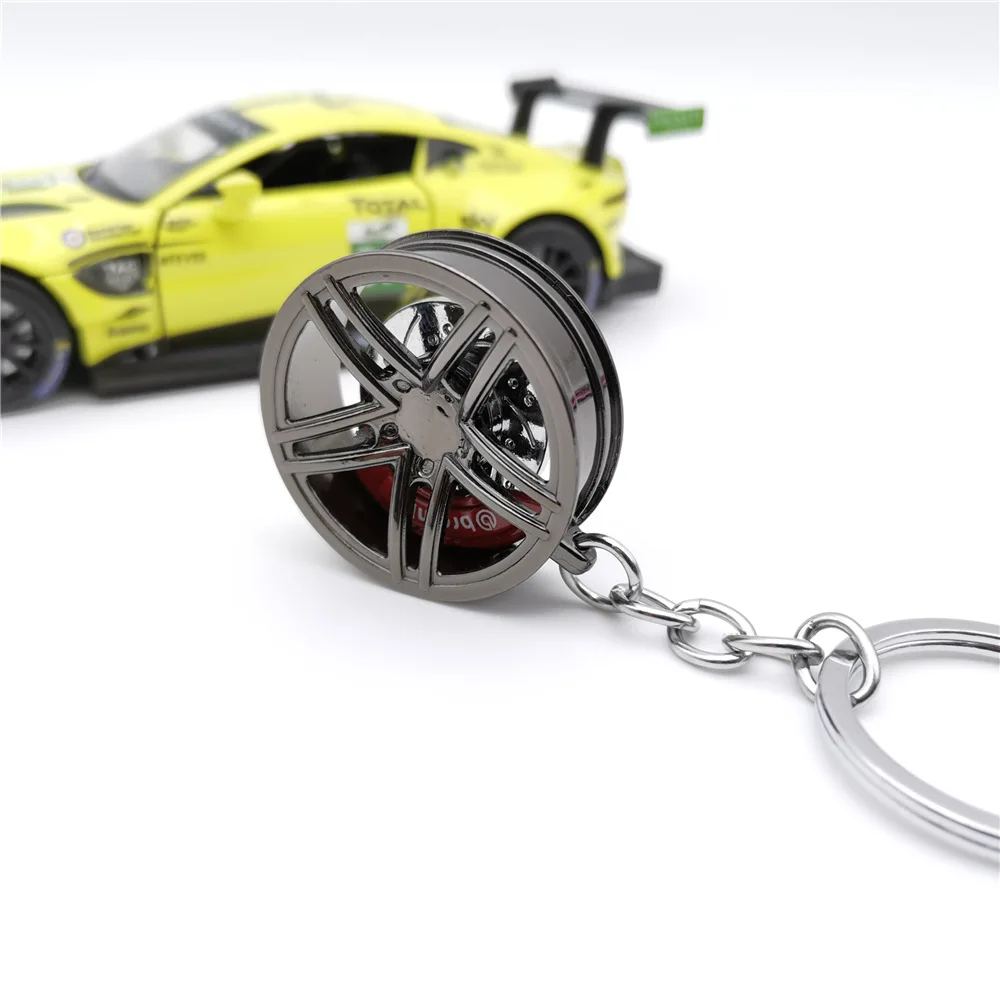 Car modified wheel key chain pendant metal jewelry gift key chain AMG Model Wheel Spot Wholesale