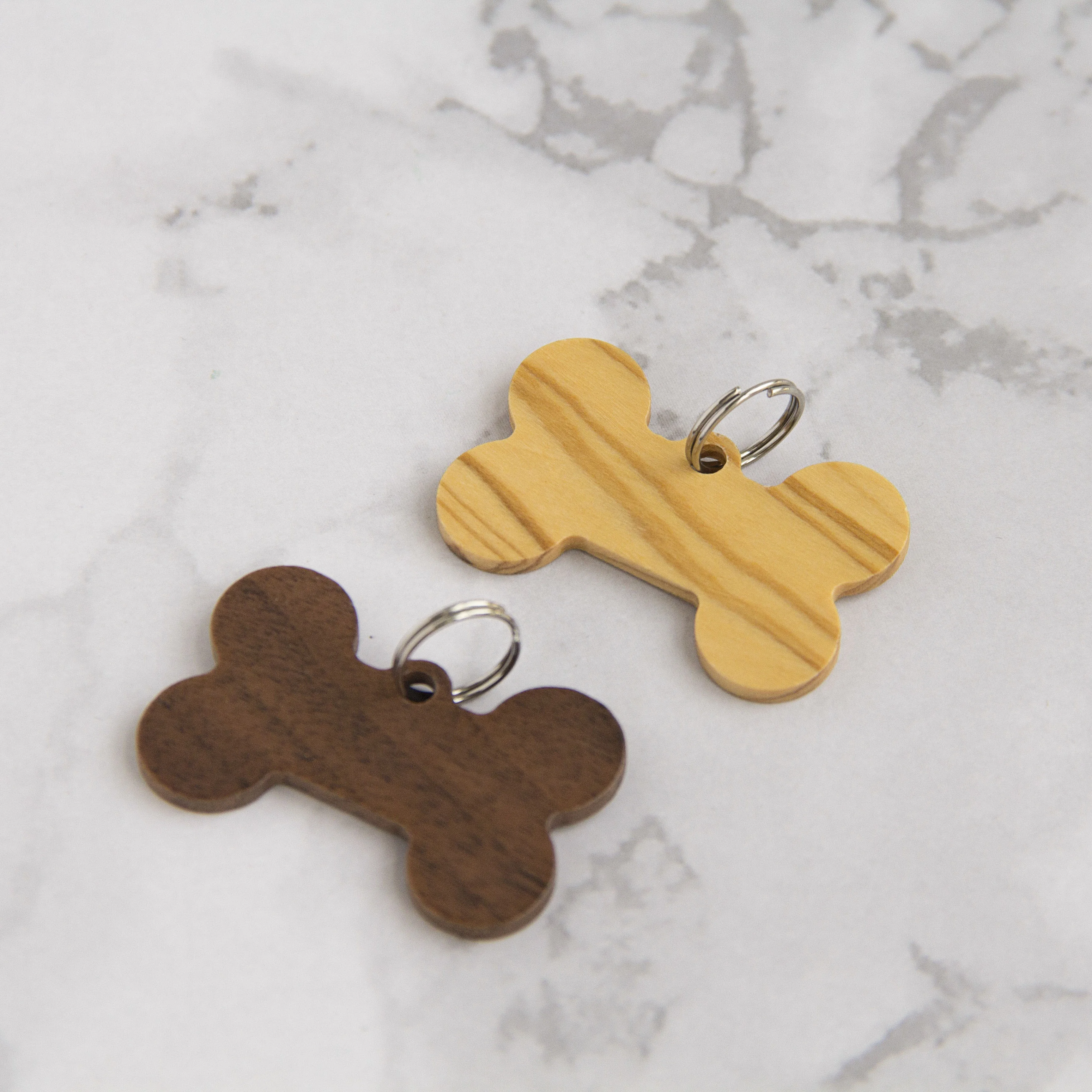 Laser Blanks Wooden Dog Tag for Pets Collar Dog Name Tag Engravable