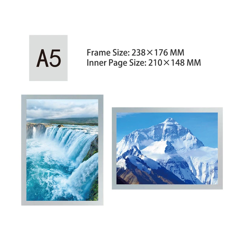 Adhesive Frames Poster Certificate Artware Picture Photo Frame Magnetic Sign Holder for Document Holder