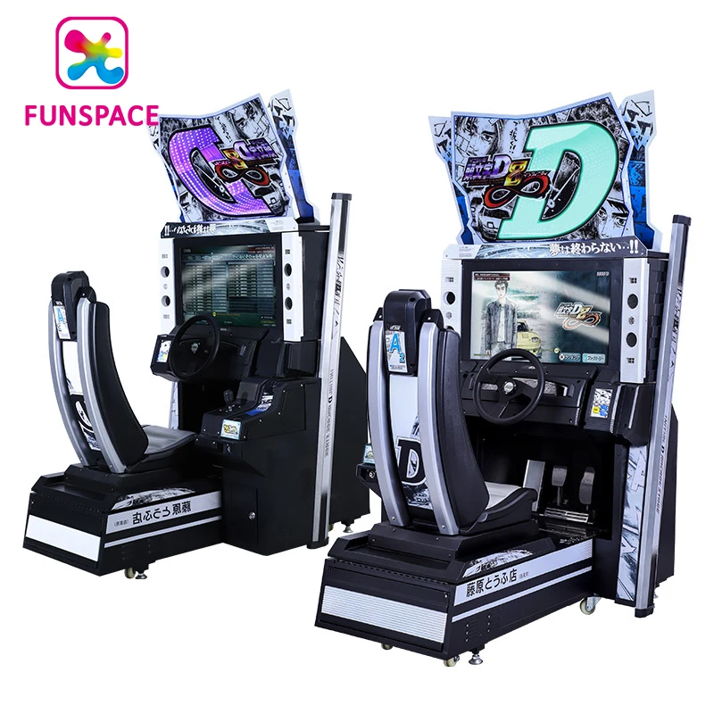 Funspace Coin Operated Driving Car Simulator Video Game 32 Lcd Initial D Arcade Racing Driving Car Game Machine