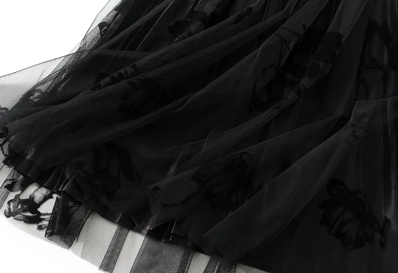 High Waisted Embroidery Skirt Artistic Vintage Long Skirts Harajuku Women Casual Streetwear Fashion Woman Clothing Ropa Mujer
