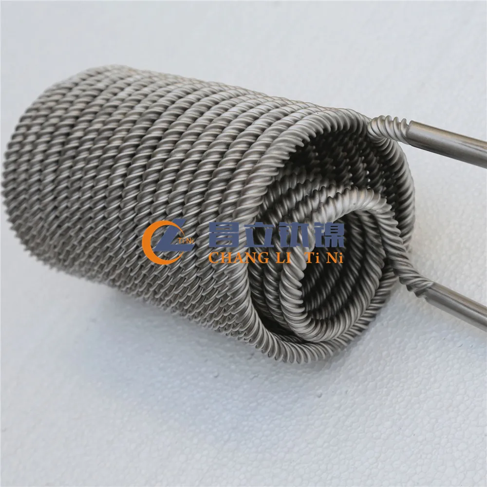 titanium coil heat exchanger with spiral tube