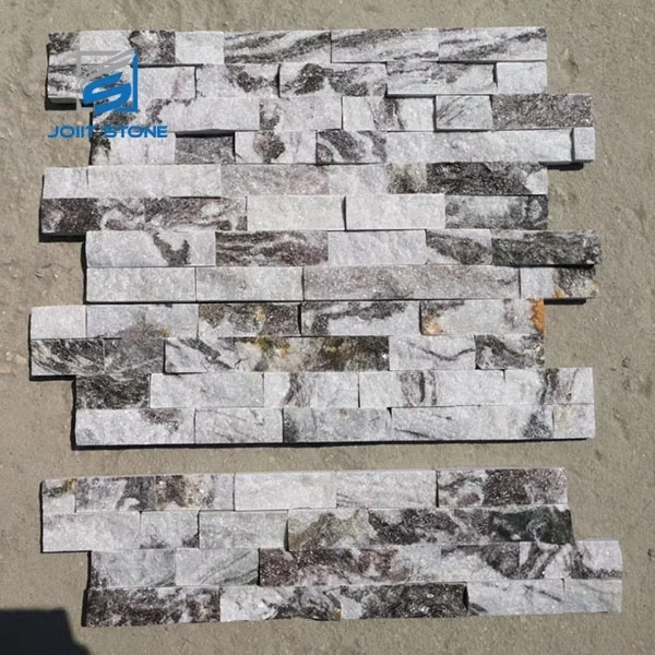 Beautiful White Color Veneer Stone Facade Cultural Stone Sheet For House