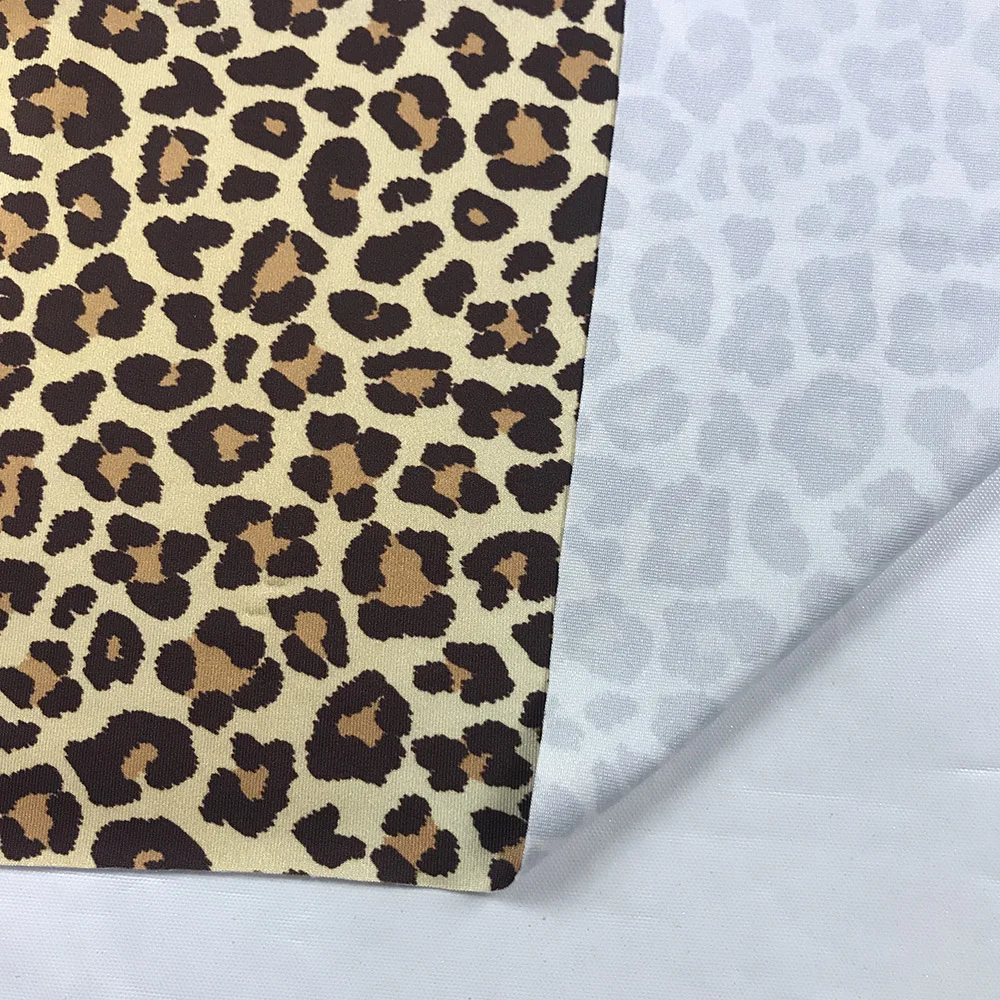 Hot selling leopard pattern swimming lycra fabric polyester for garments