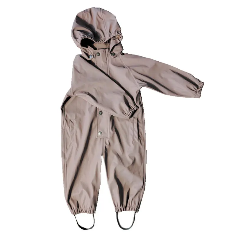 Kids Raincoat Wholesale Kids 1 Piece Raincoat Waterproof Polyester Rain Suit Overalls