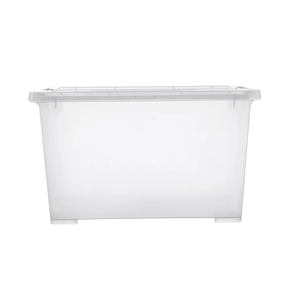 New 30L transparent clear plastic clothes toys snacks storage box with lid