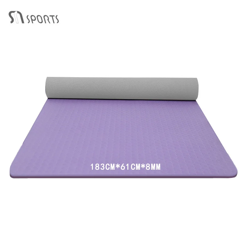 2024 Best Selling Pilates Equipment Thickness TPE Yoga Mat Exercise Mat Eco Friendly Non Slip 8mm Cheap Mat