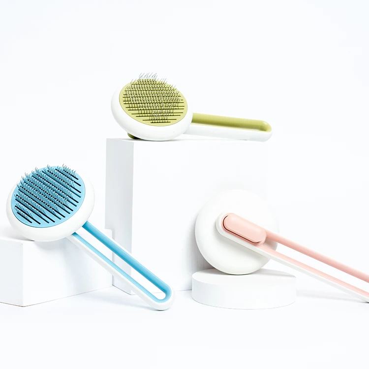 
2020 Hot Sale Pet Hair Grooming Removal Brush Metal Teeth Comb Hair Massage Pet Dog Grooming Comb 