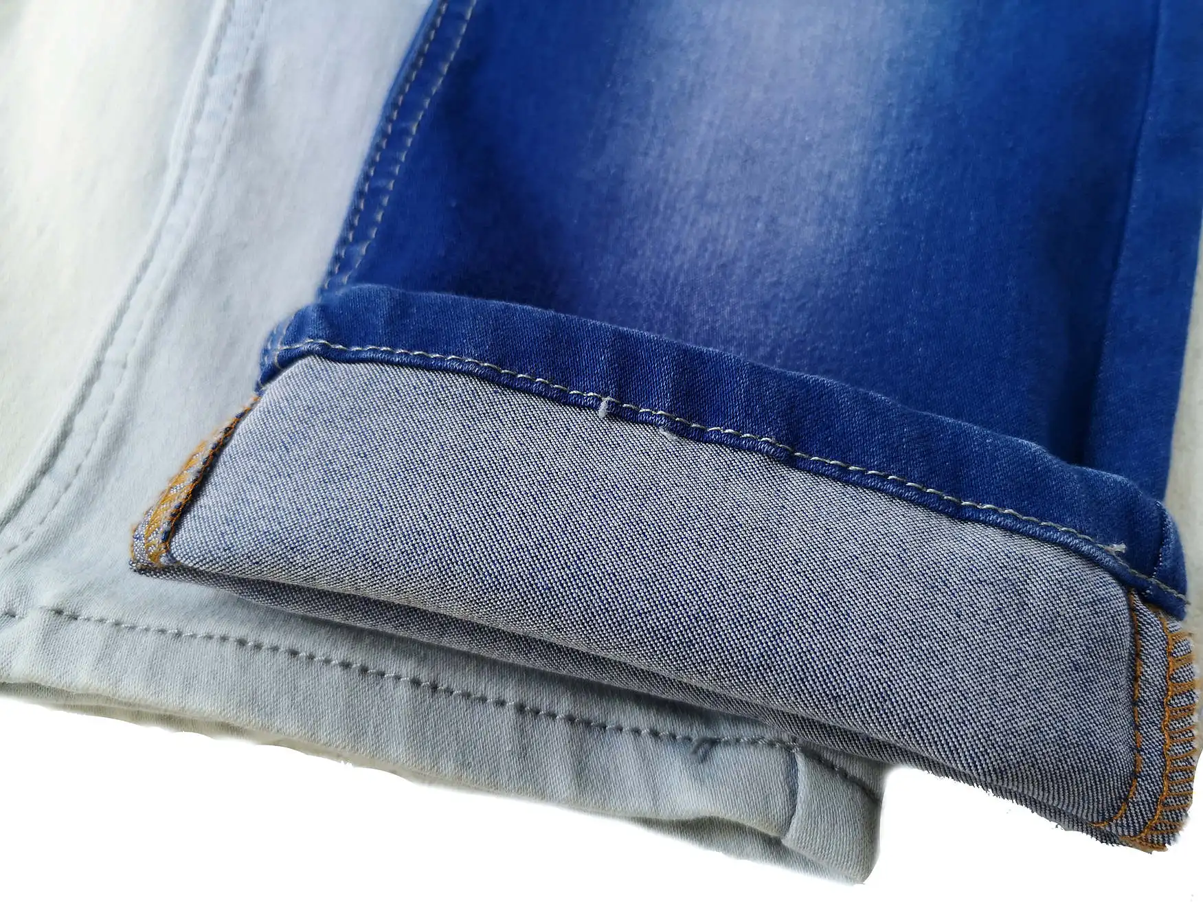 227 Satin cotton polyester spandex young ladies sexy light weight color denim ripped skinny jeans fabric