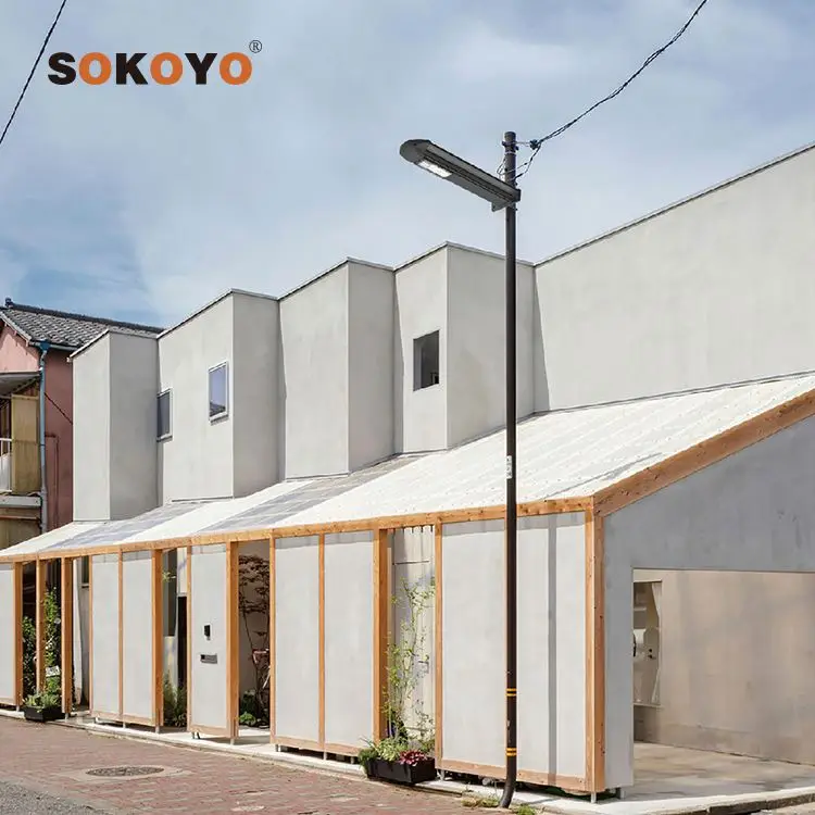 SOKOYO Возобновляемая энергия Ip65 Водонепроницаемый дорожный уличный фонарь встроенный все в одном светодиодный солнечный уличный фонарь