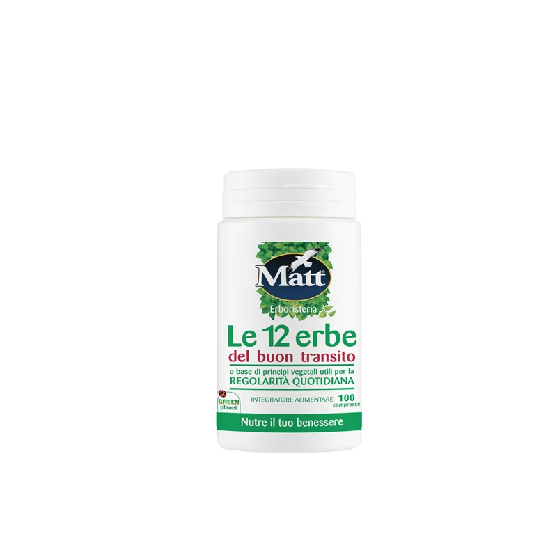 Italian Premium Matt 12 Herbs 100% Of Plant Origin Herbal Supplements For Daily Regularity Promote Intestinal Transit