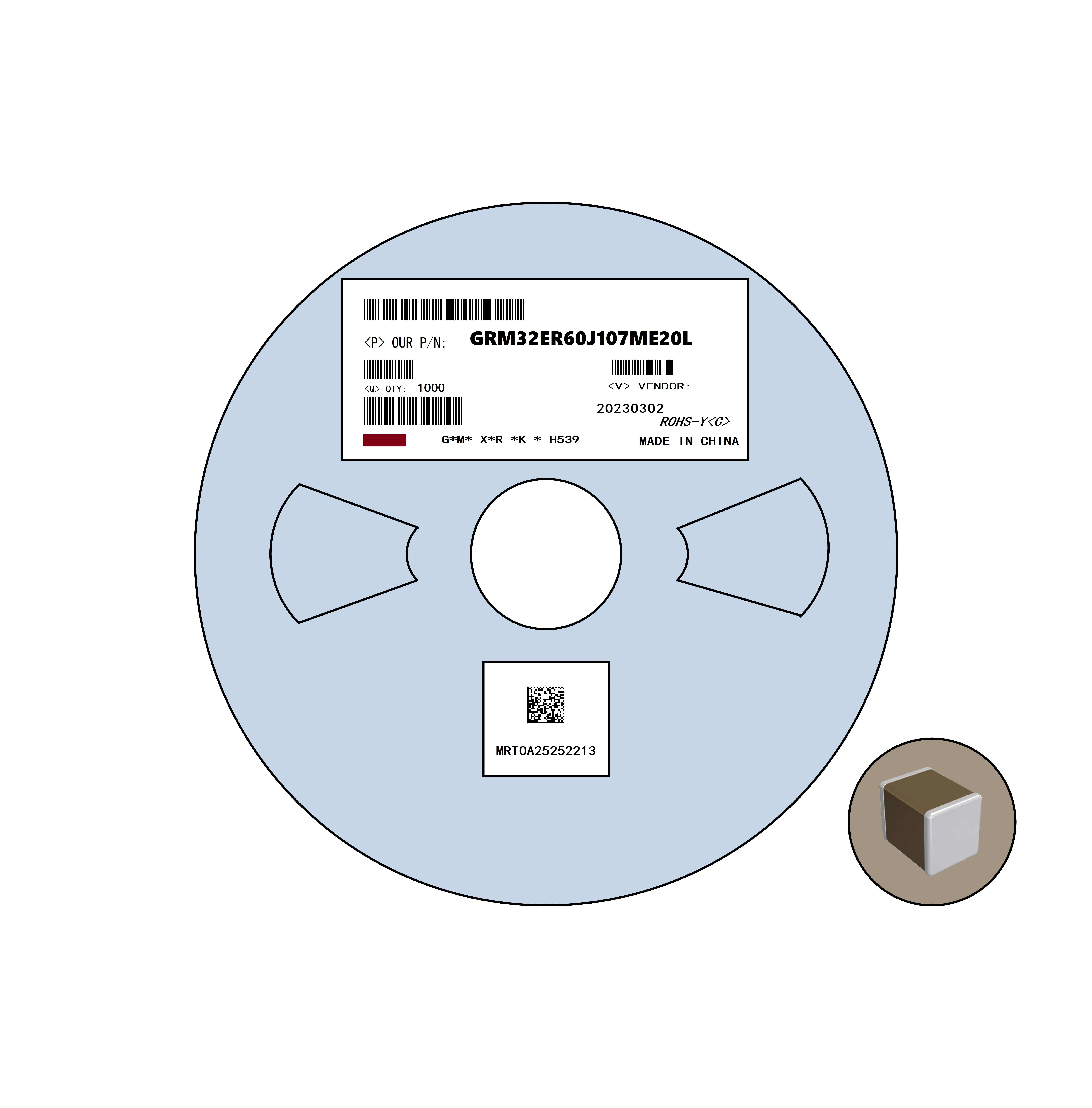 YANTENG MLCC GRM32ER60J107ME20L GRM32ER60J107M original 100UF