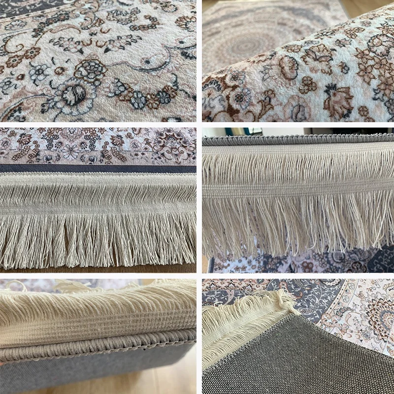 Chinese Factory Direct Persian Design Floor Mat Oriental Luxury Faux Silk Persia Area Rug Carpet