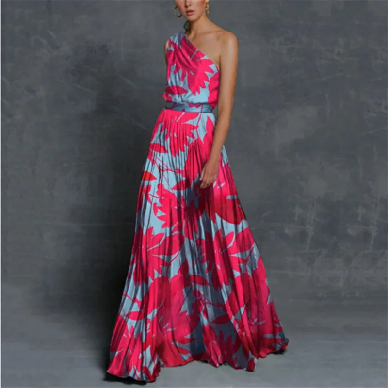 ZL1955 Hot sale of European and American sexy strap sleeveless solid color long dress with a big swing