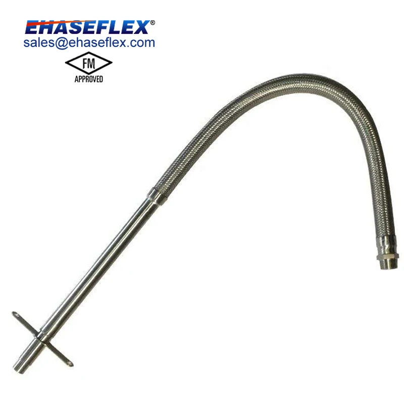 FM Approved Smart Garden High Pressure Stainless Steel Fire Sprinkler Hose Brass Valve Flexible Sprinkler Hose For Cleanroom