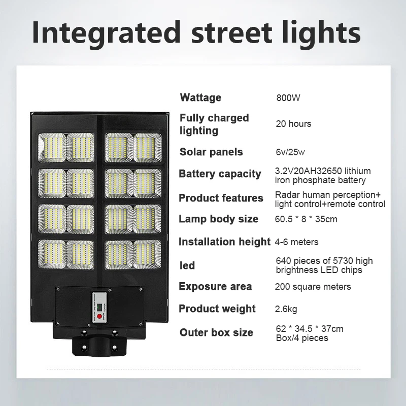 Hot Sale Road All In One Solar Led Street Light Landscape Led Cell Powered Solar Street Lights