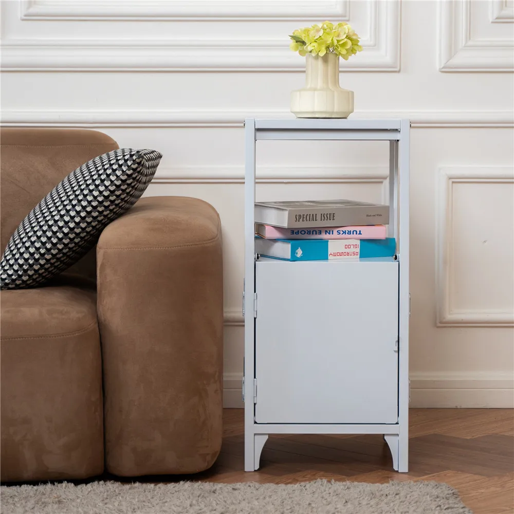 Contemporary Metal Side Storage Cabinet Living Room Storage Units Small Living Room Cabinet