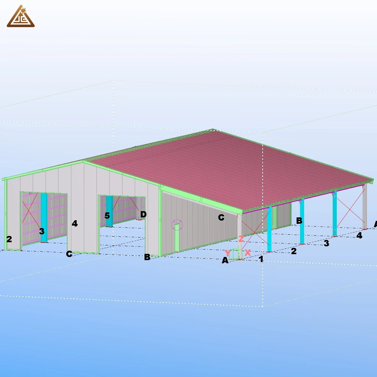 Prefab Metal Building Warehouse Manufacturers Hall Frame Prefabricated Steel Structures Shed