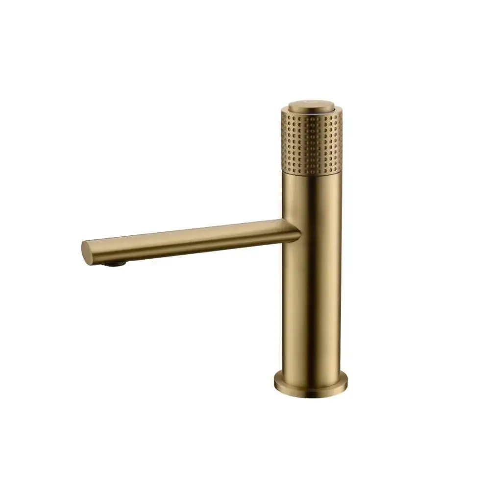 
2020 New design Hot And Cold Chromed Plated Tube Single Hole Bathroom Basin Mixer Taps Tap Faucet Guangdong sanitary ware 