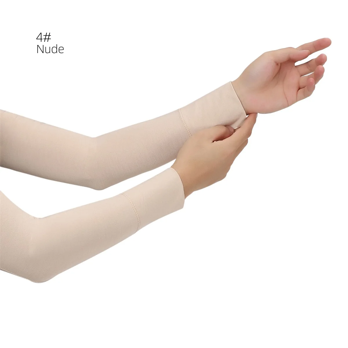 Soft and Skin-Friendly Elastic Female Sun Protection Arm Sleeves New Anti-Skid Cotton Base Ice Sleeves