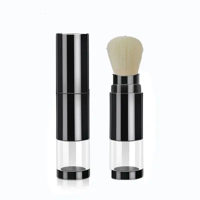 powder high quality black private label makeup body cosmetic container dispensing refillable loose body wholesale powder brush