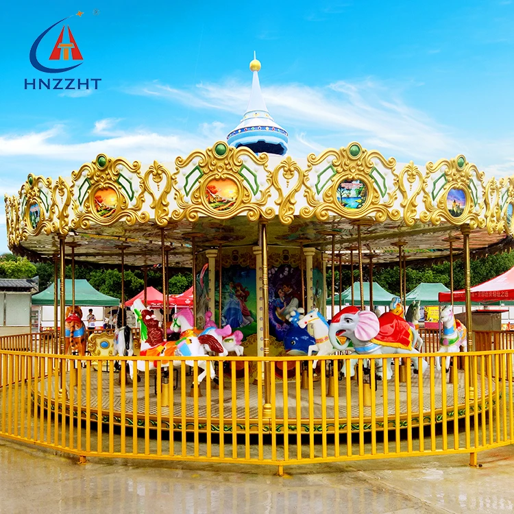 Hot sale carousel horse ride  theme  amusement park rides equipment playground merry go round for sale