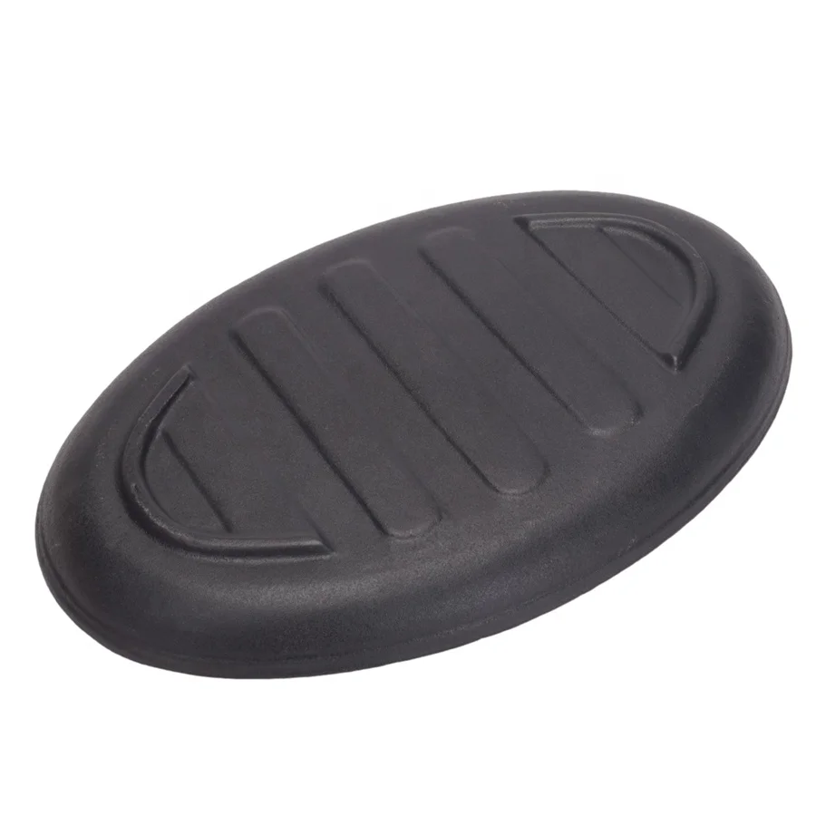 Hot Sale Oval Shape Cast Iron Sizzling Pan Flat Bottom Steak Fish Frying Pan Fajita Plate Skillet with Wooden Base