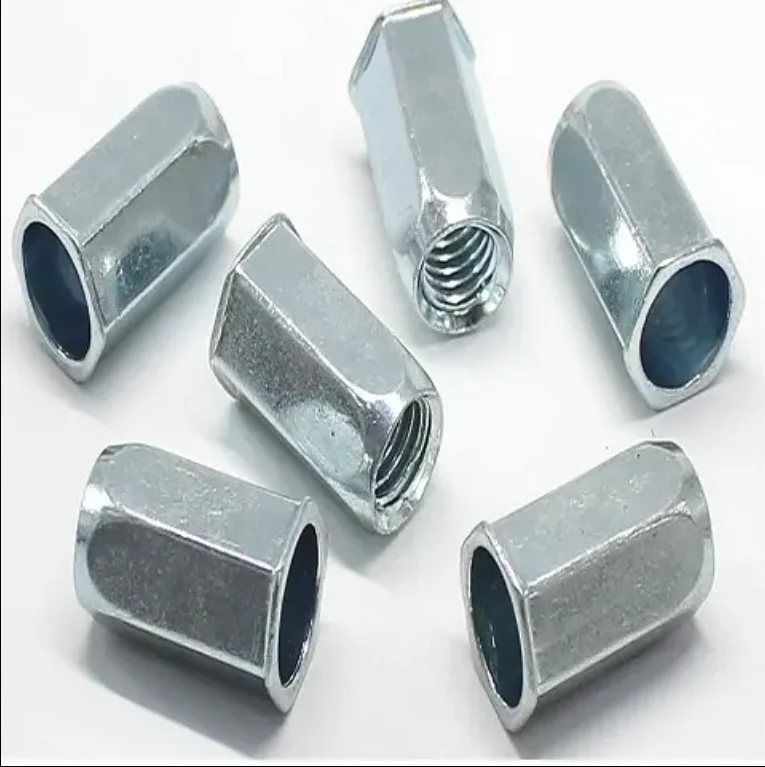 China Factory Manufacturers 304 Stainless Steel Small Countersunk Full Hexagon Rivet Nuts M3 Thread Square Nut Metric