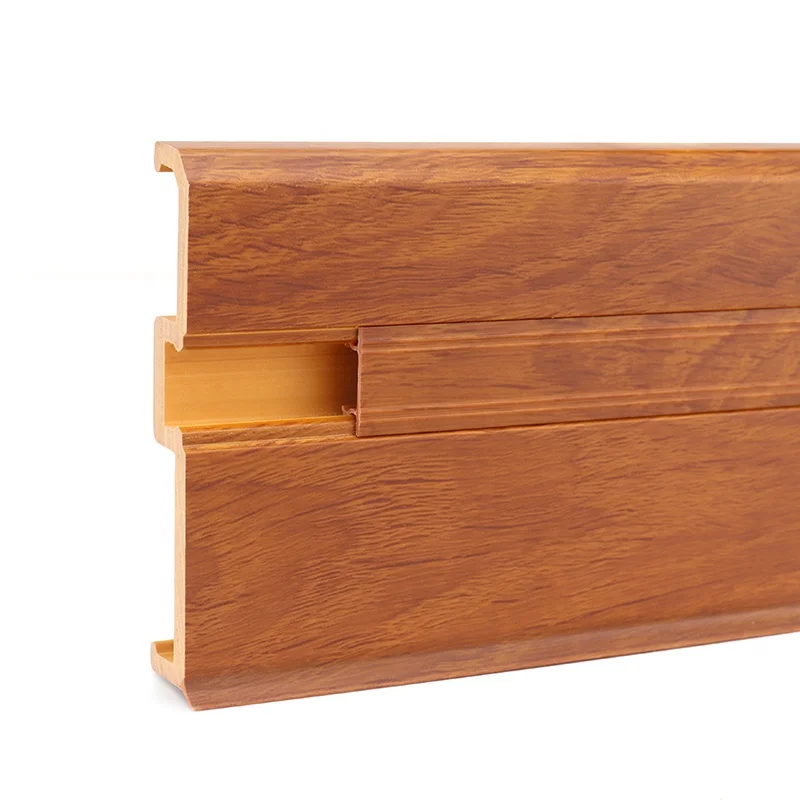 F80-G, Ruitai Plastic Flooring & Accessories Skirt Board PVC Plinth Plastic Baseboard Moulding Profiles