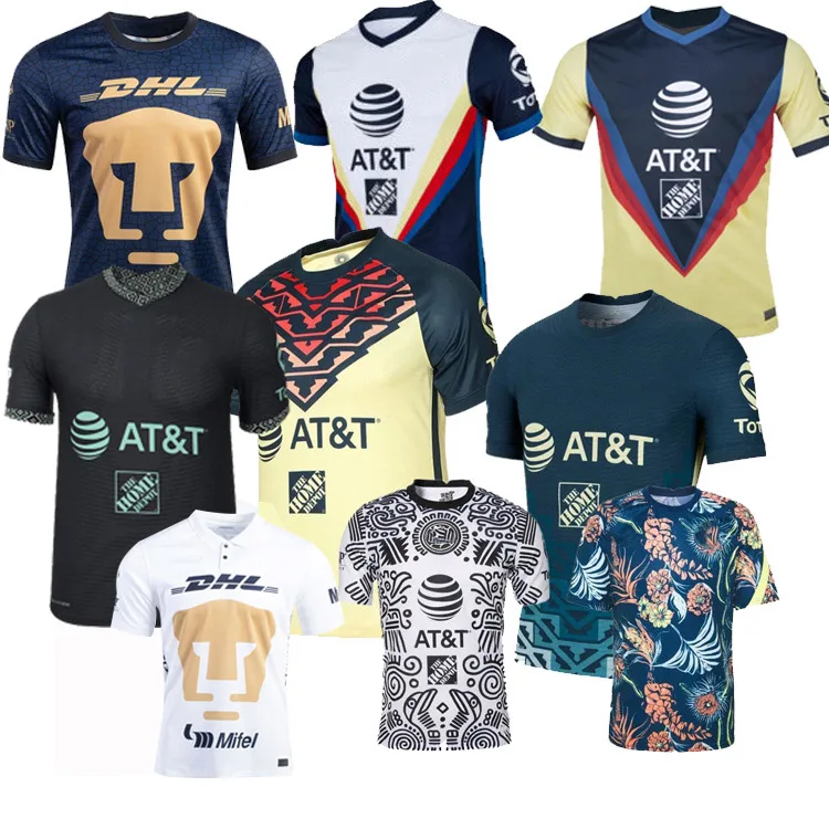 Fashion new style LIGA MX football jersey 21/22 Cougar blue cross customizable football jersey