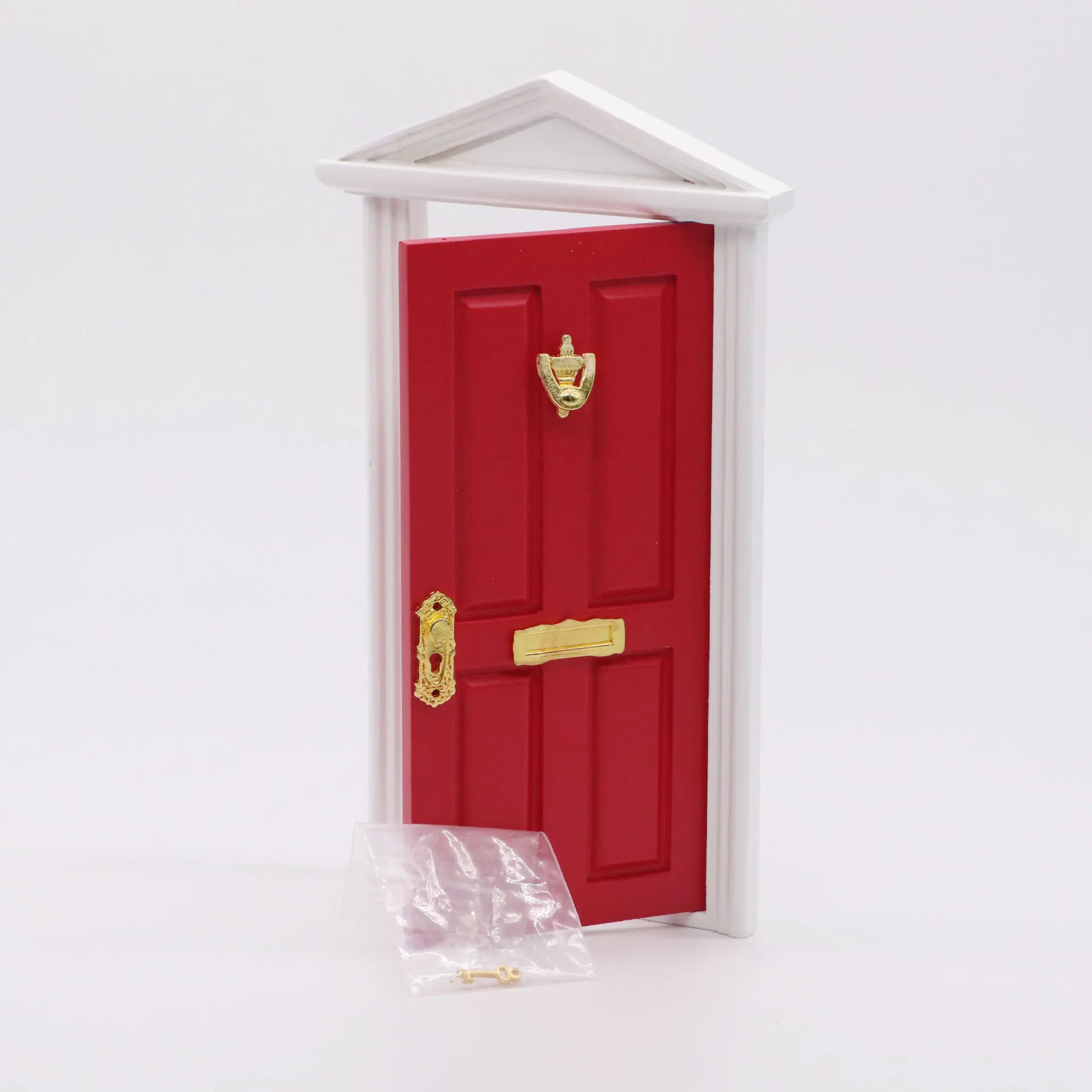 1:12 Mini Doll House Accessories DOLLHOUSE Furniture Door Color Spire Villa Door real hardware door