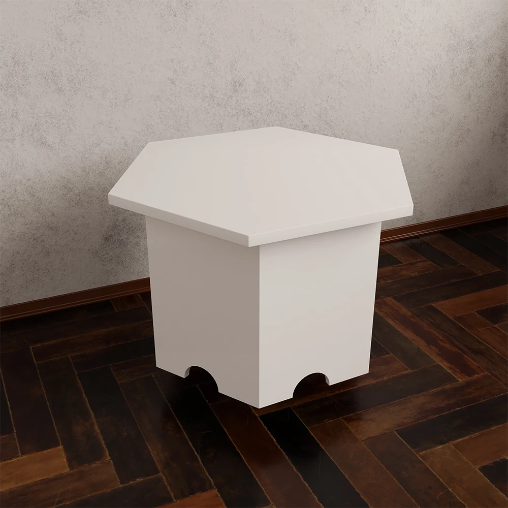 Factory Direct Sales Super White  Melamine Panels Coffee Table with Holder Hotplate