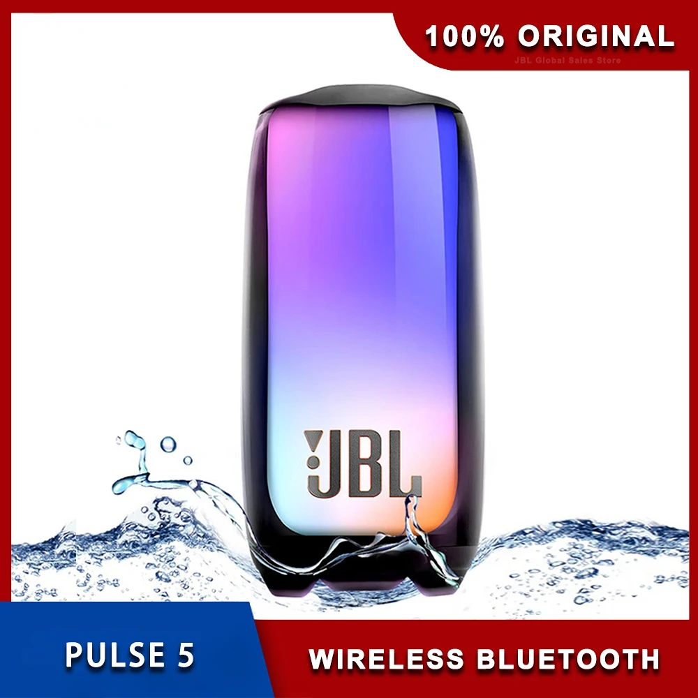 JBL PULSE 5 Wireless Bluetooth Speaker Portable IPX7 Waterproof Deep Bass PULSE5 Stereo Sound with LED light Party Boost APP