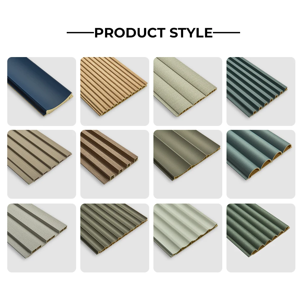 Fluted Wall Panel Indoor Waterproof Easy Clean Solid Color Pvc Decorative Panels for Interior Decoration
