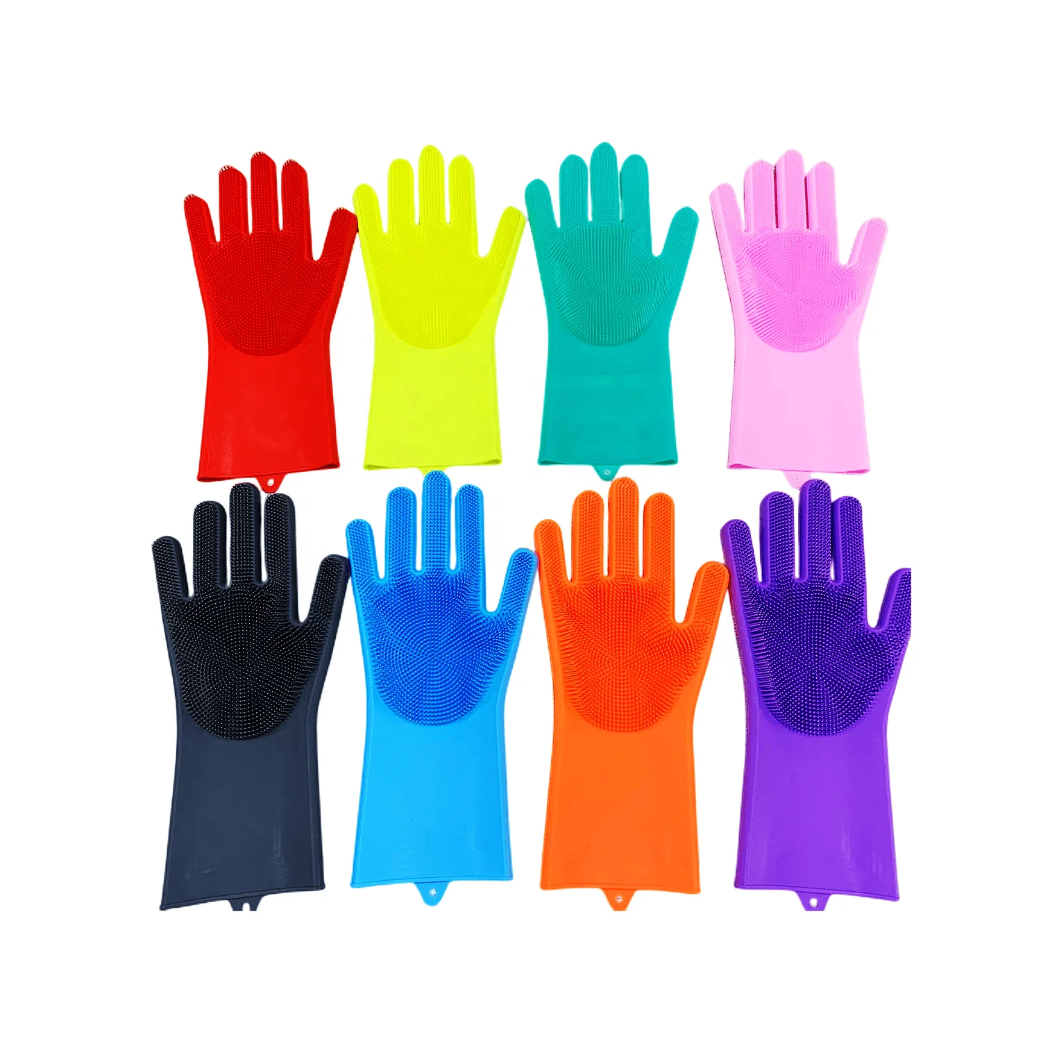 Silicone Easy Clean Hair Brush Washing Body Massage Bath Scrub Soft Back Body Brush Glove