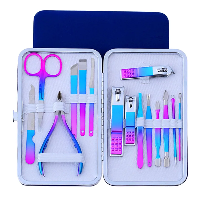 Manicure set personal care 7/10/12/15 pcs  manicure set nail clippers pedicure kit