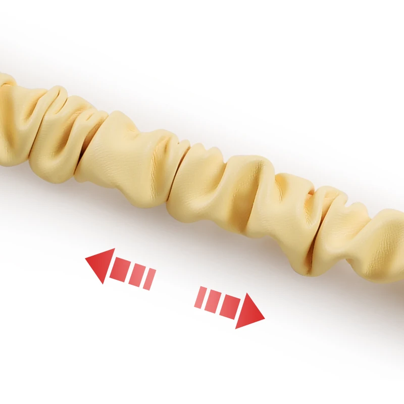 Customized Logo Personalized Luxury Soft Pu Leather Tangle Free Elastic Rope Bungee Big Pet Leads Collar Flexible Dog Leash