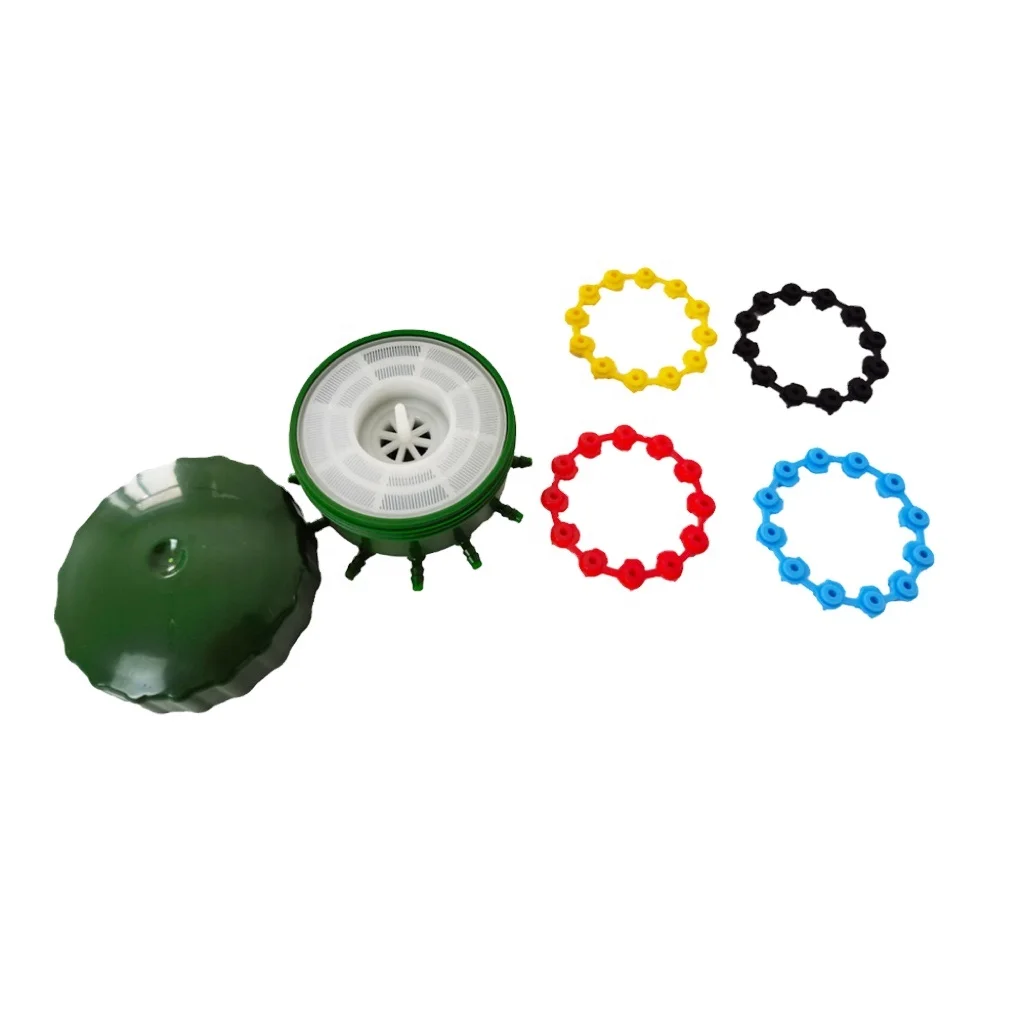 Plastic Multi flow 12 outlet manifold Hydroponic Irrigation Bubbler for Water Distribution