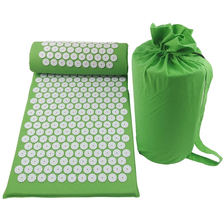 Acupressure massage mat 100% cotton acupressure mat set with cotton bag Acupuncture Pillow Set Yoga Mat Needle