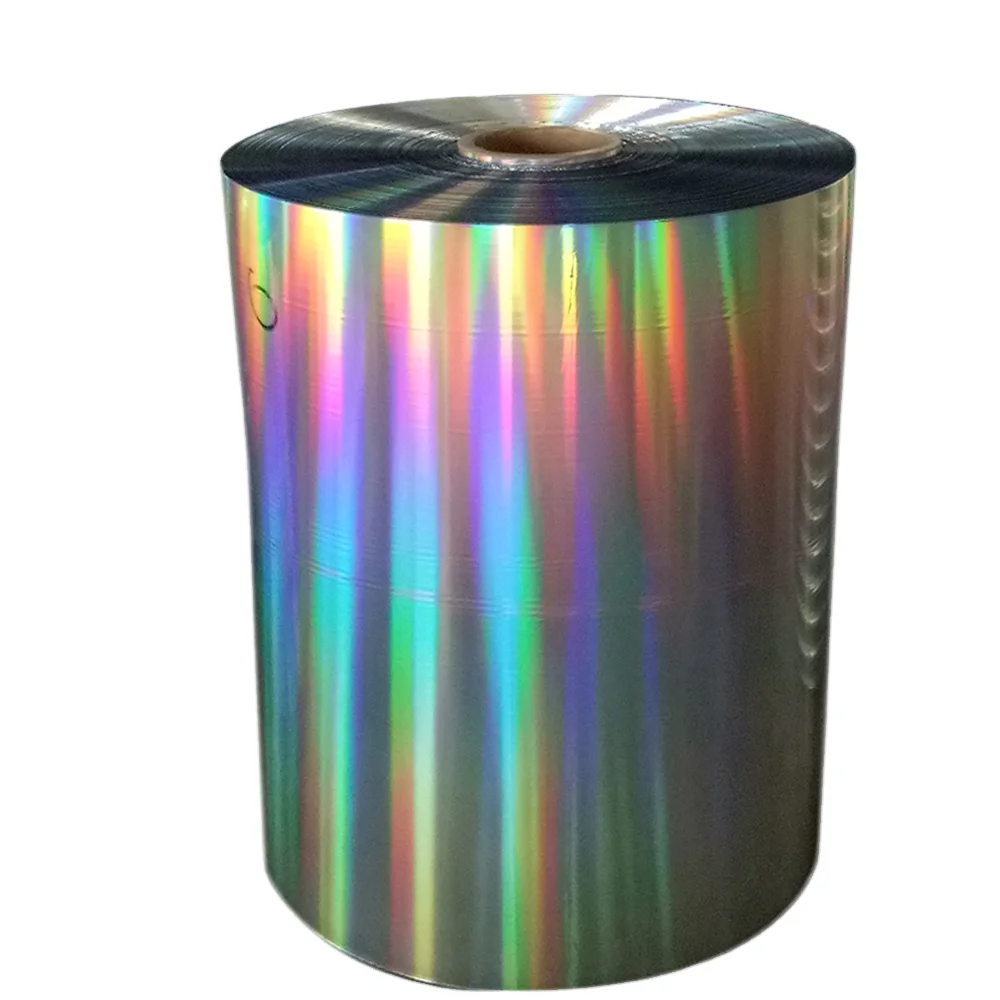 silver printable seamless plain rainbow hologram holographic lamination film wet and thermal for printing