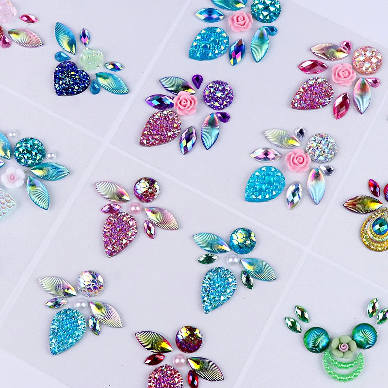 GP Wholesale cosmetics Woman Makeup Party Festival Temporary Crystal Body Jewel Sticker Adhesive Rhinestone Face Gem