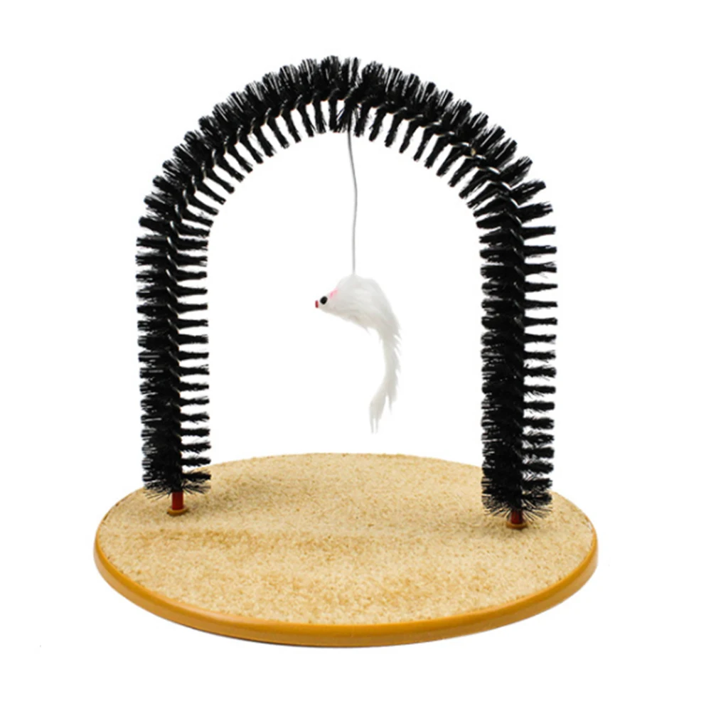 
2020 Hot Amazon Self Grooming Arch Scratching Board Cat Play Toy with Catnip Mouse 