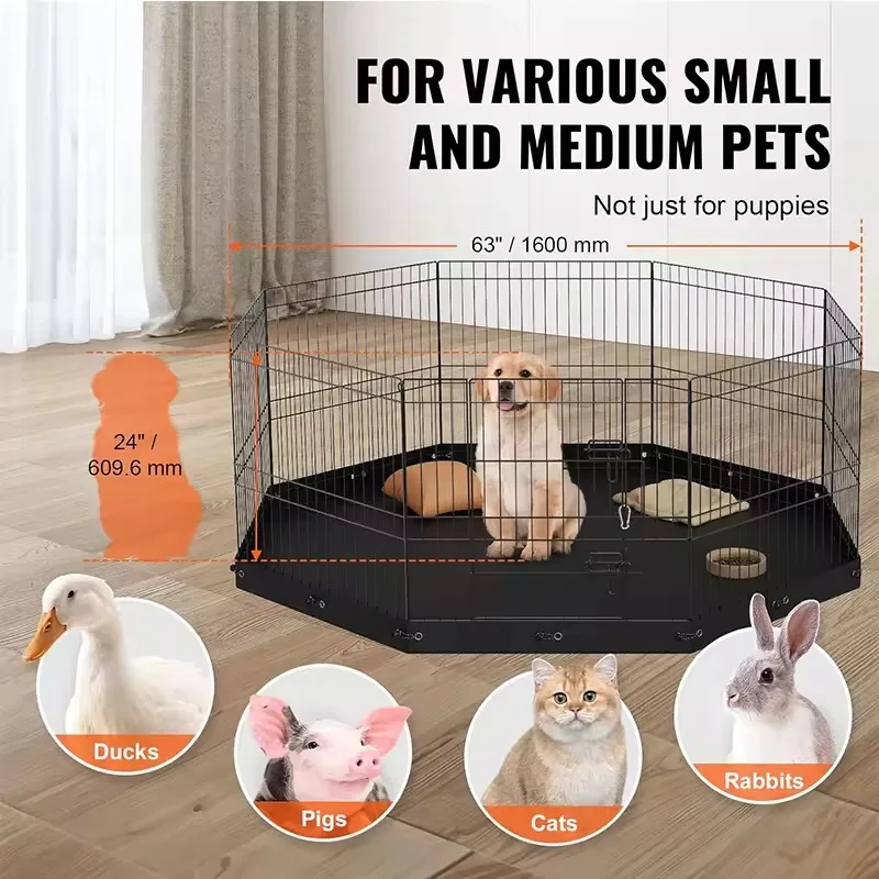 Joysing Outdoor Folding Convenient Camping Metal Iron Pet Dog Cage Dog Cage