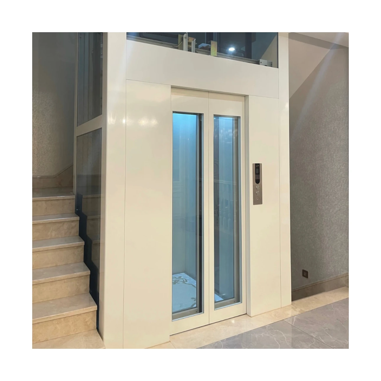 Small Household Elevator Indoor and Outdoor Simple and Silent Household Two-story and Three-story Villa Elevator Duplex Sightsee