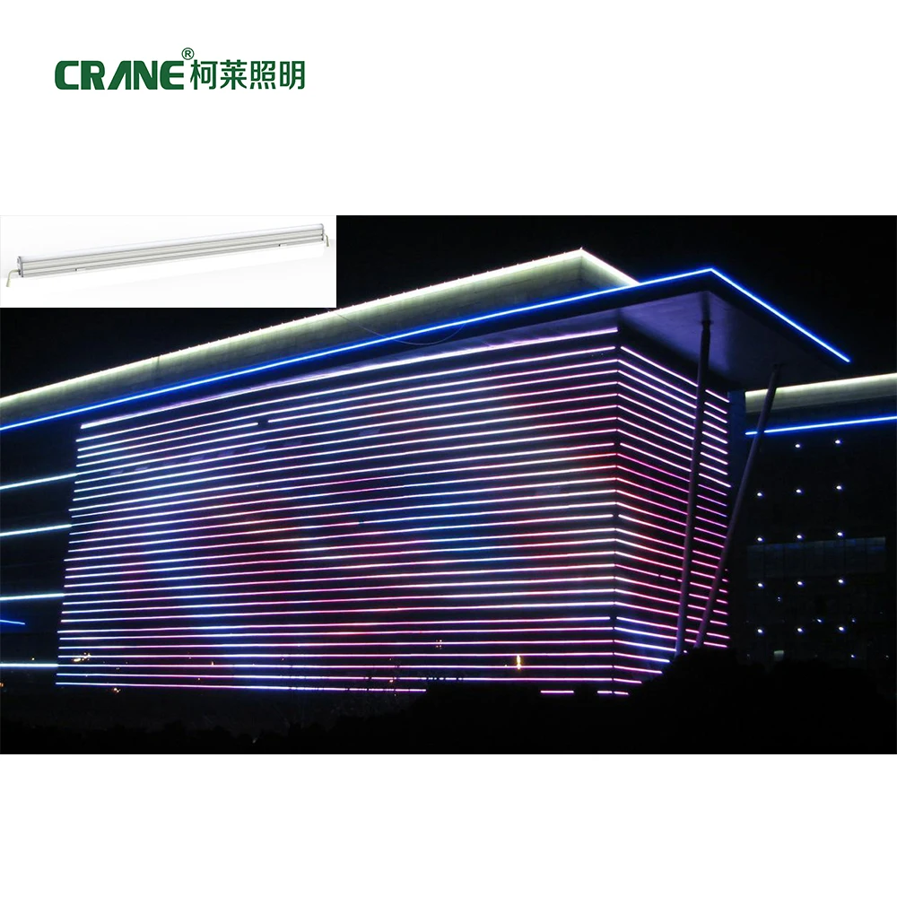 Hotel Building Waterproof IP65 Aluminium Housing Lighting Project outdoor RGBW Linear Led Wall Washer Light bar 12W