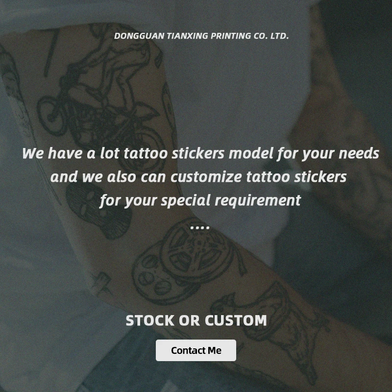 Wholesale Medium Size Sweatproof Lasts 2 Weeks Waterproof Jagua Temporary Fake Semi Permanent Tattoo Sticker