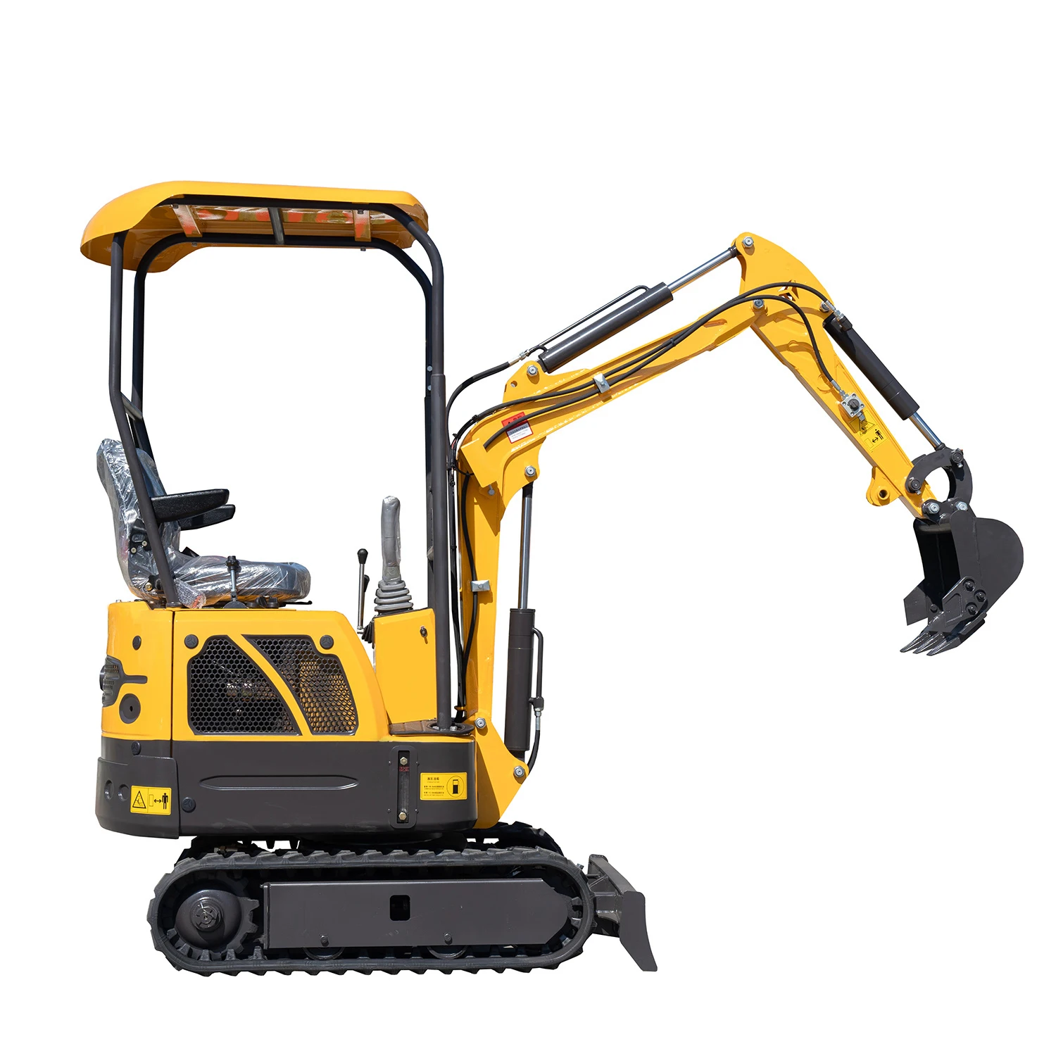 High Quality 1T Mini Excavator 1ton With Japan KUBOTA engine, Boom Swing and Retractable tracks