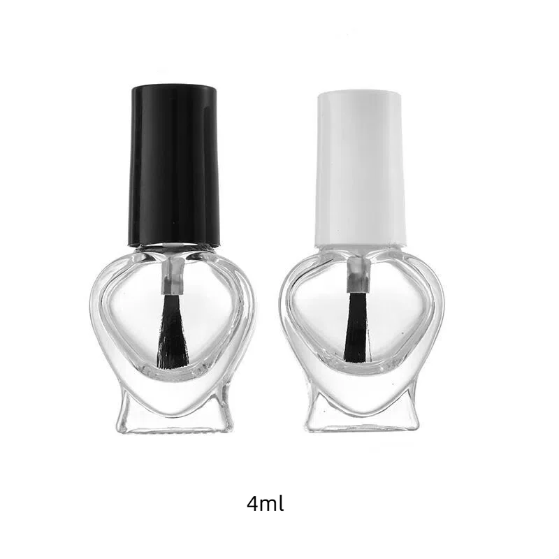 Wholesale empty 3ml 4ml 5ml glass nail polish bottle with brush women cosmetic container refillable custom logo